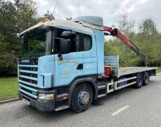 2000 SCANIA 114 340 10 Tyre Flat Bed HIAB  